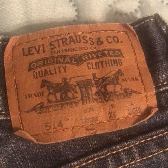 ❤️(84) Kids Levi’s 514 slim straight jeans size 12 regular. 26W by 26 1/2 - Picture 2 of 10